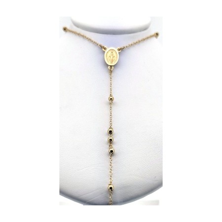 Cadena rosario de oro 18k 70 cm